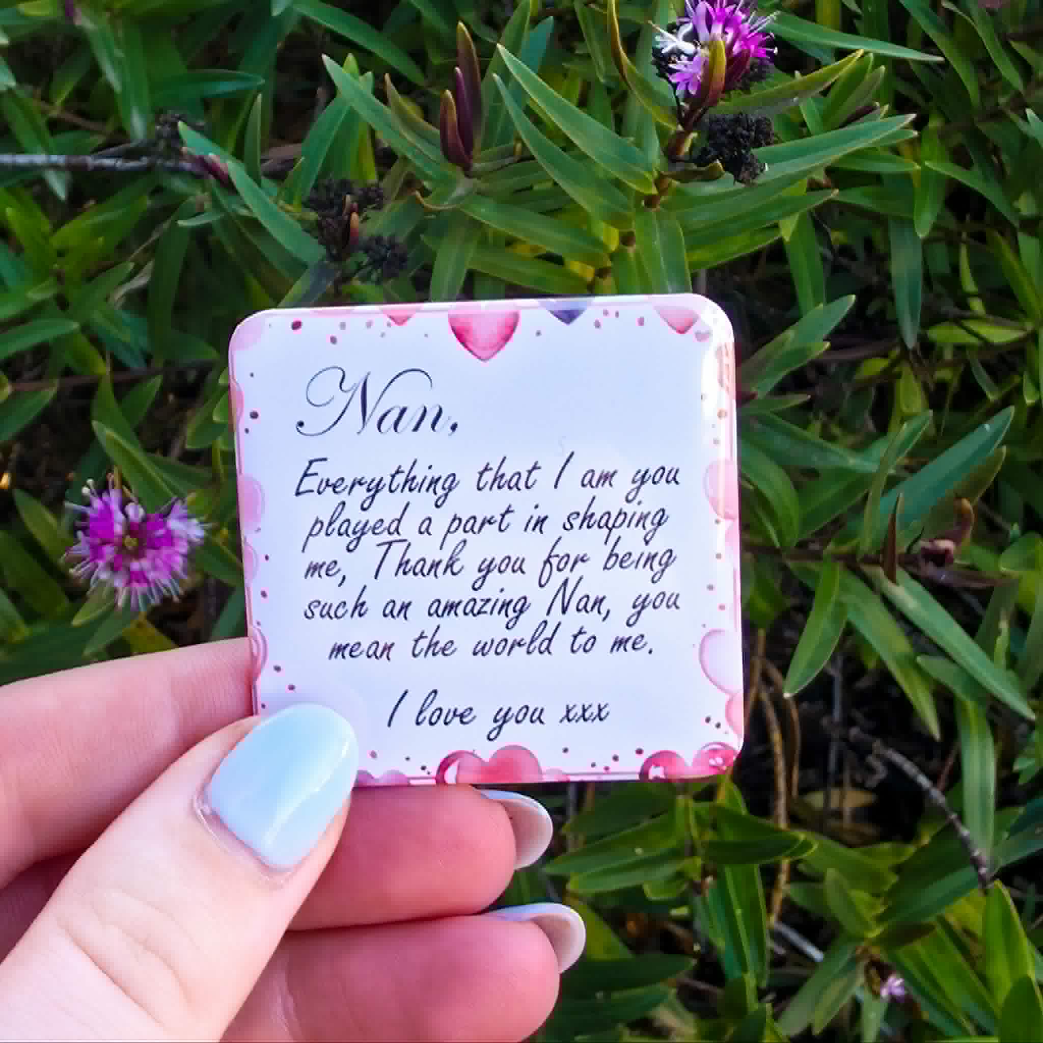 Personalised Photo & Message Magnet – Custom Keepsake
