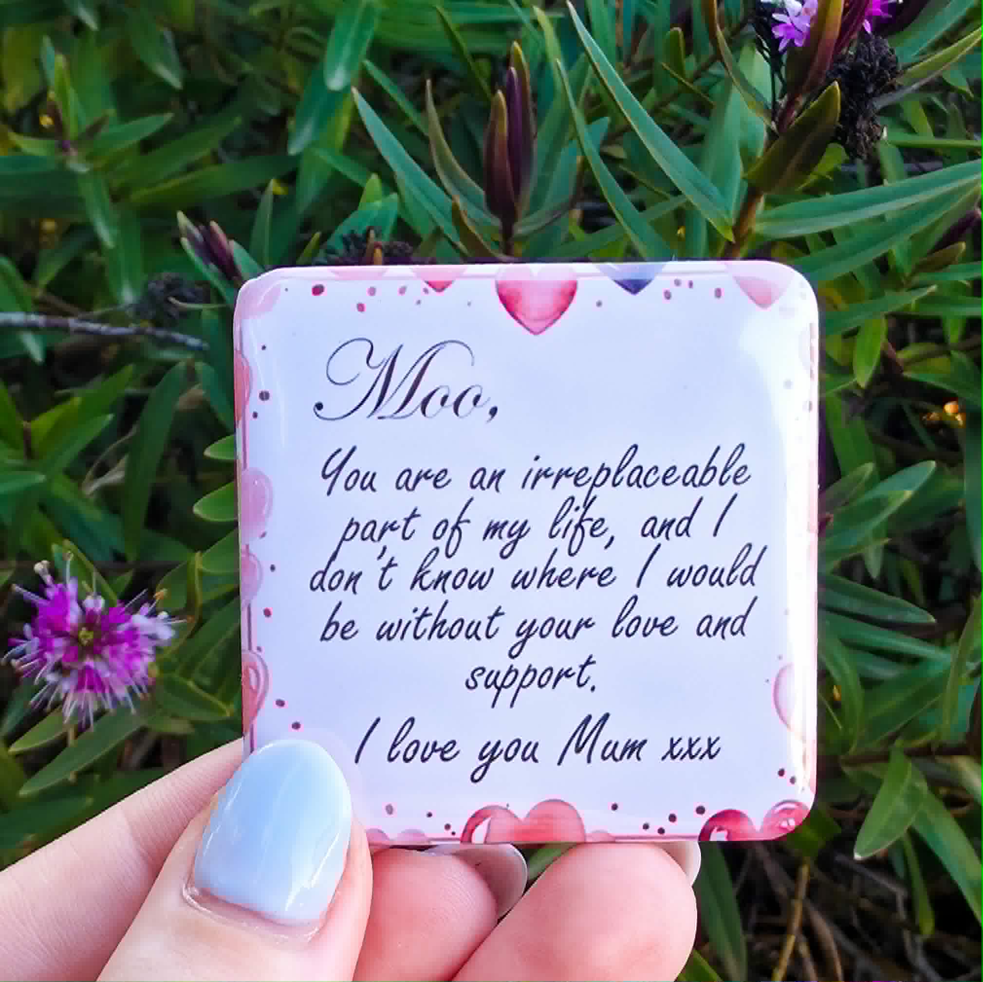Personalised Photo & Message Magnet – Custom Keepsake