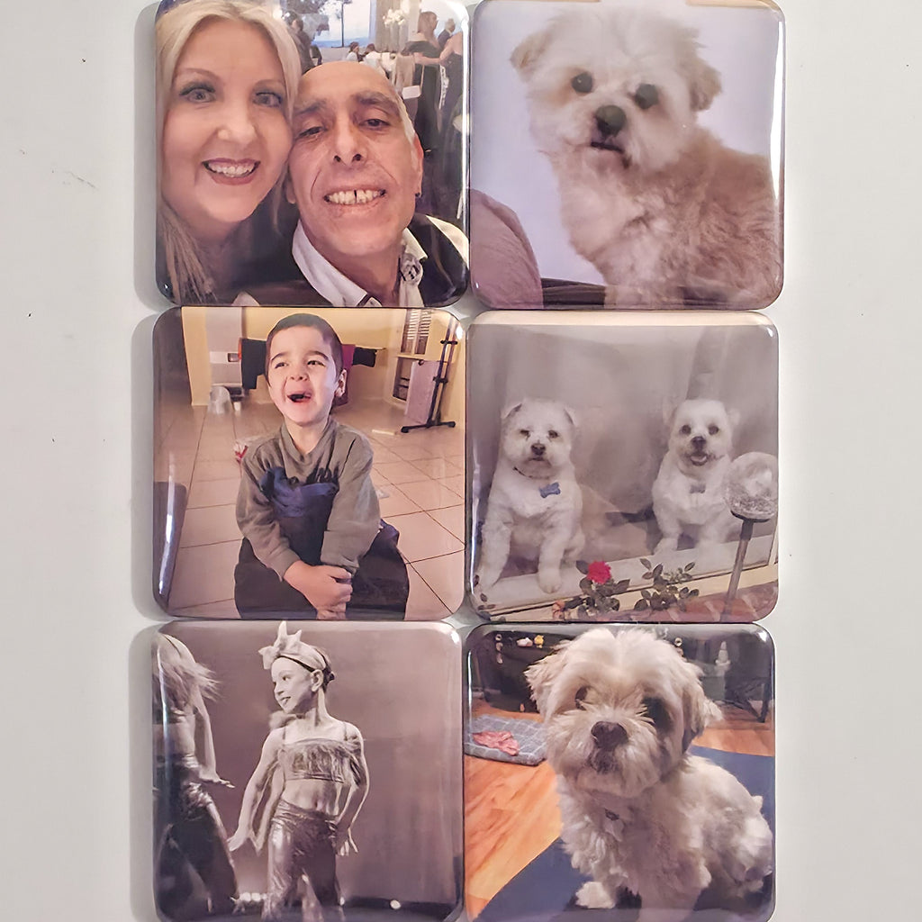 06x Square Custom Photo Magnets