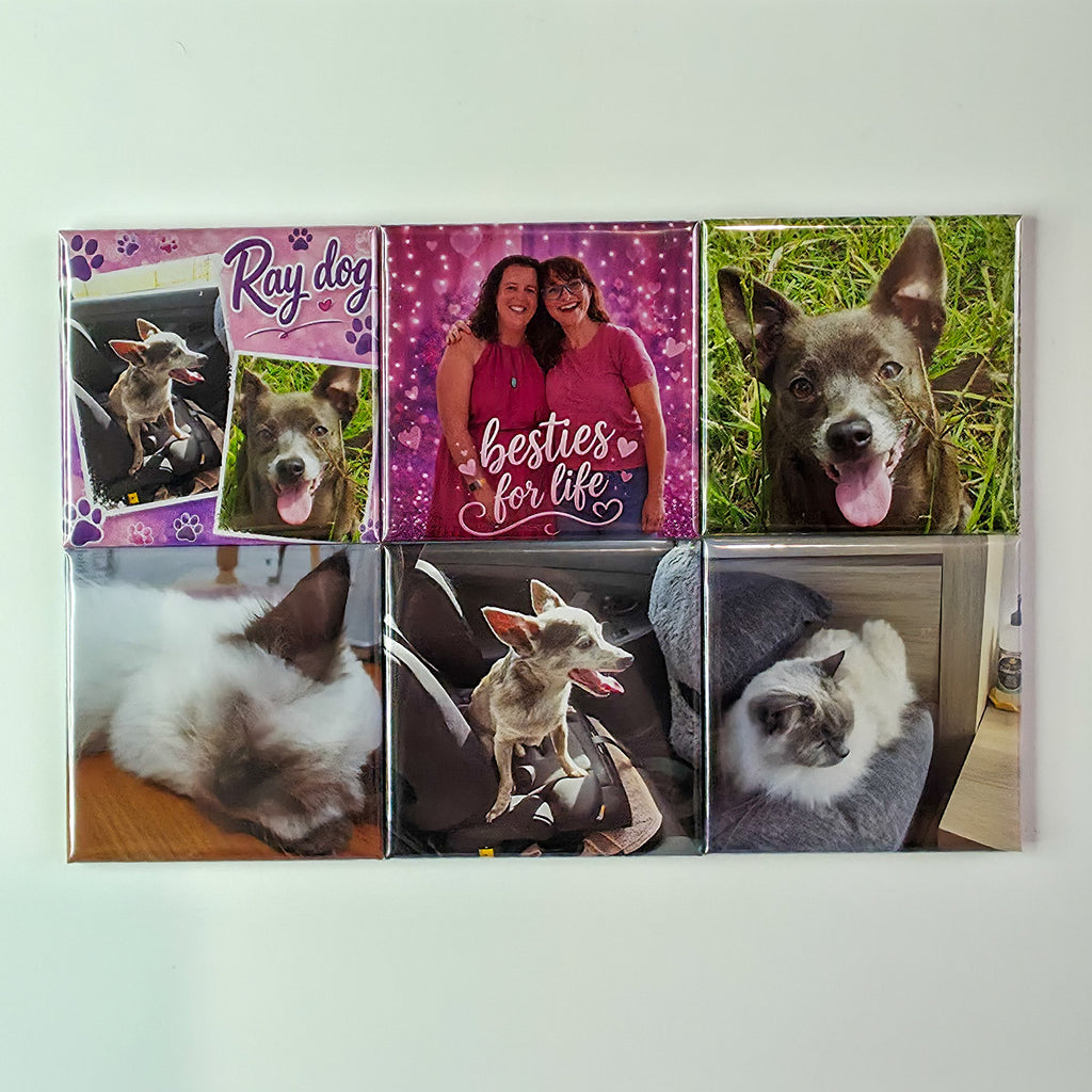 Custom Square Photo Magnets – Set of 6