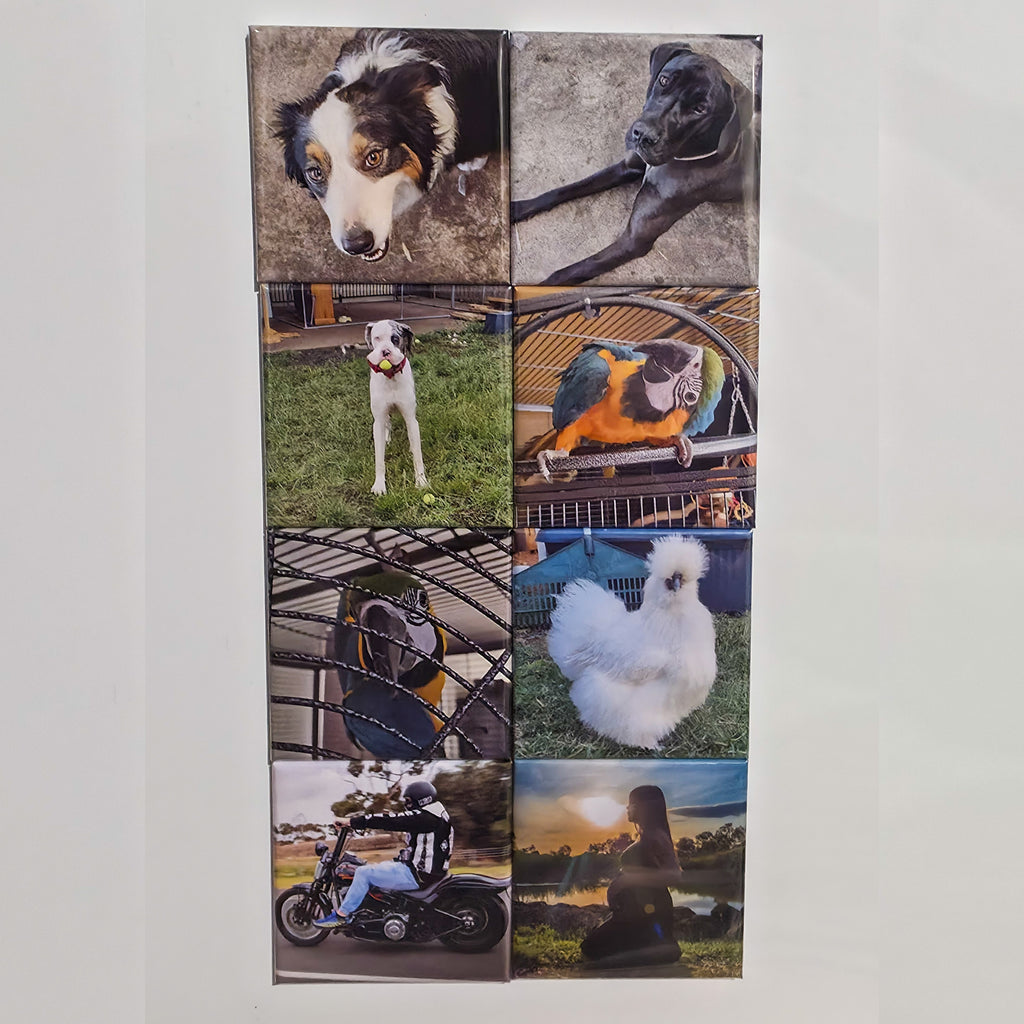 Custom Square Photo Magnets – Set of 8