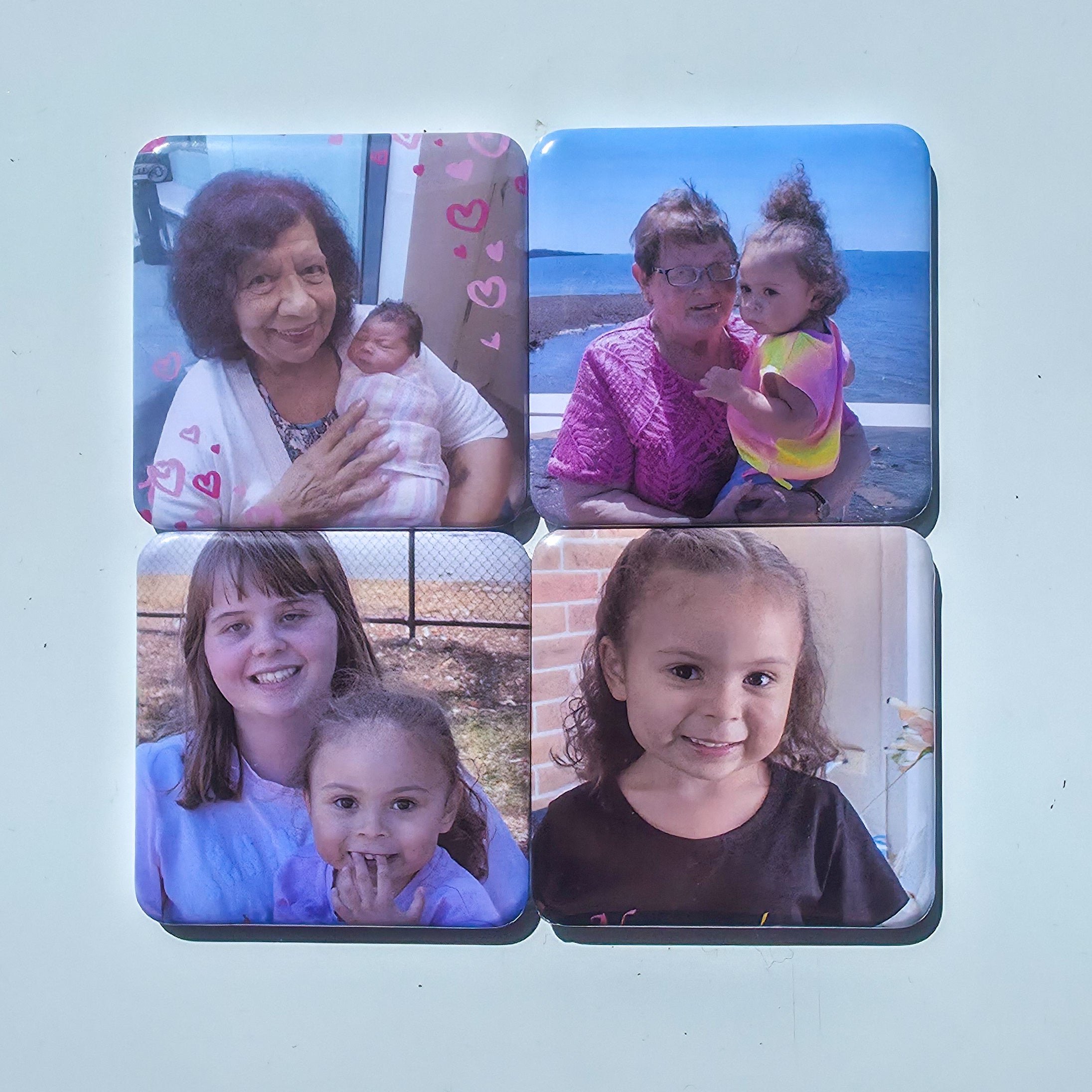 04x Square Custom Photo Magnets