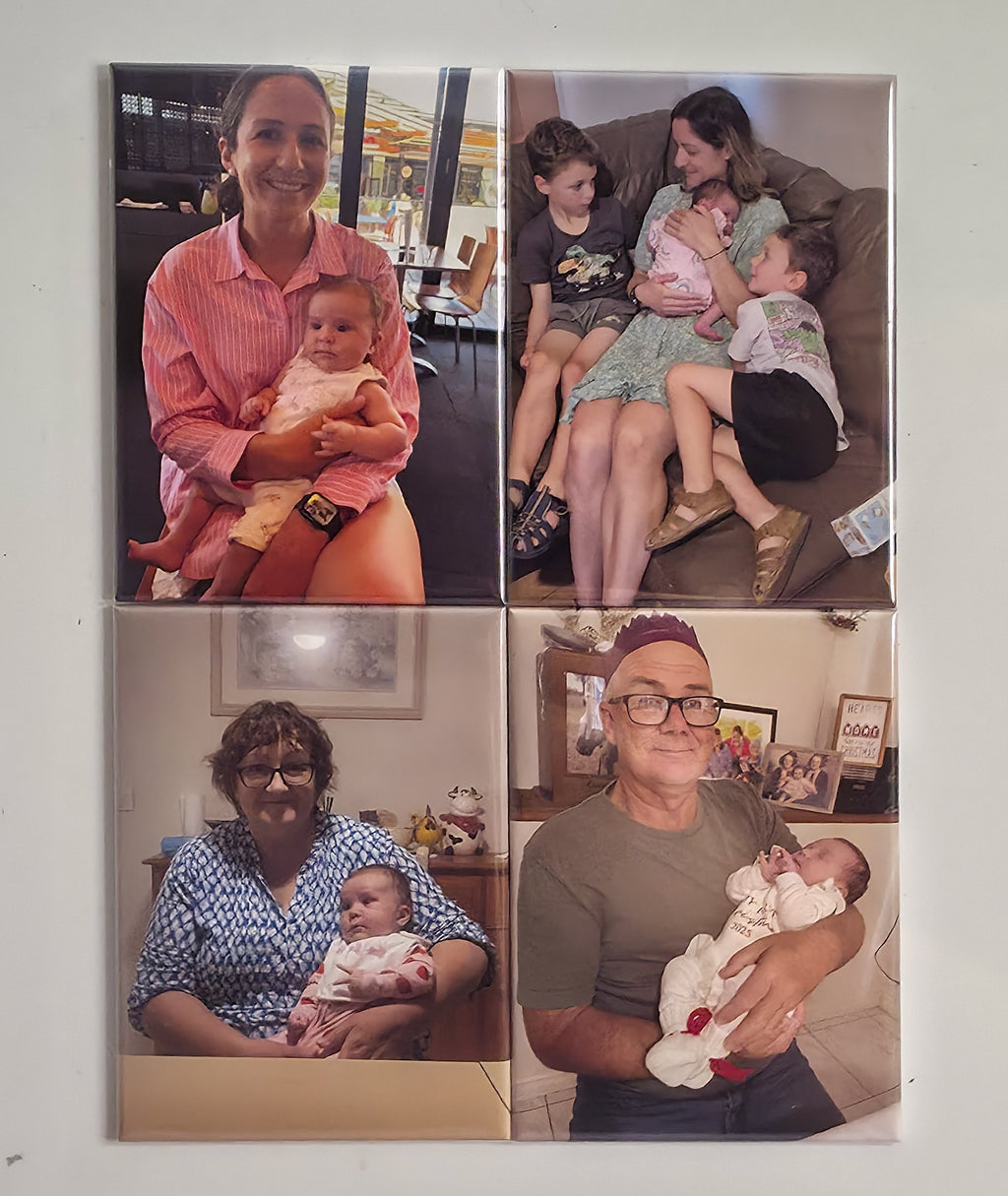 04x Rectangle Custom Photo Magnets