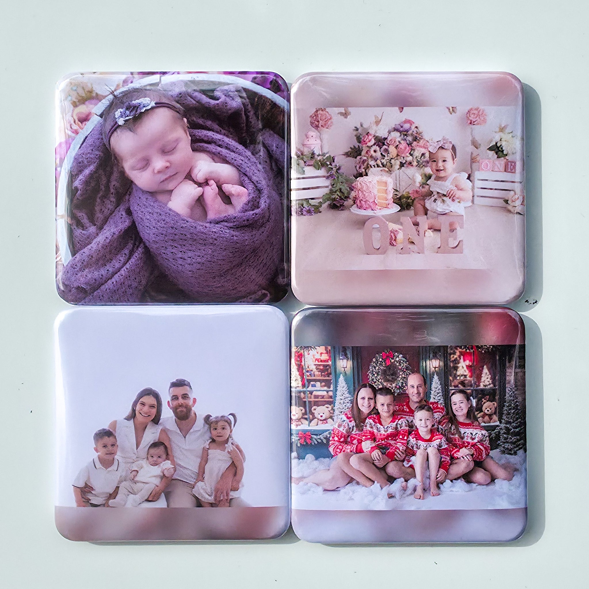 04x Square Custom Photo Magnets