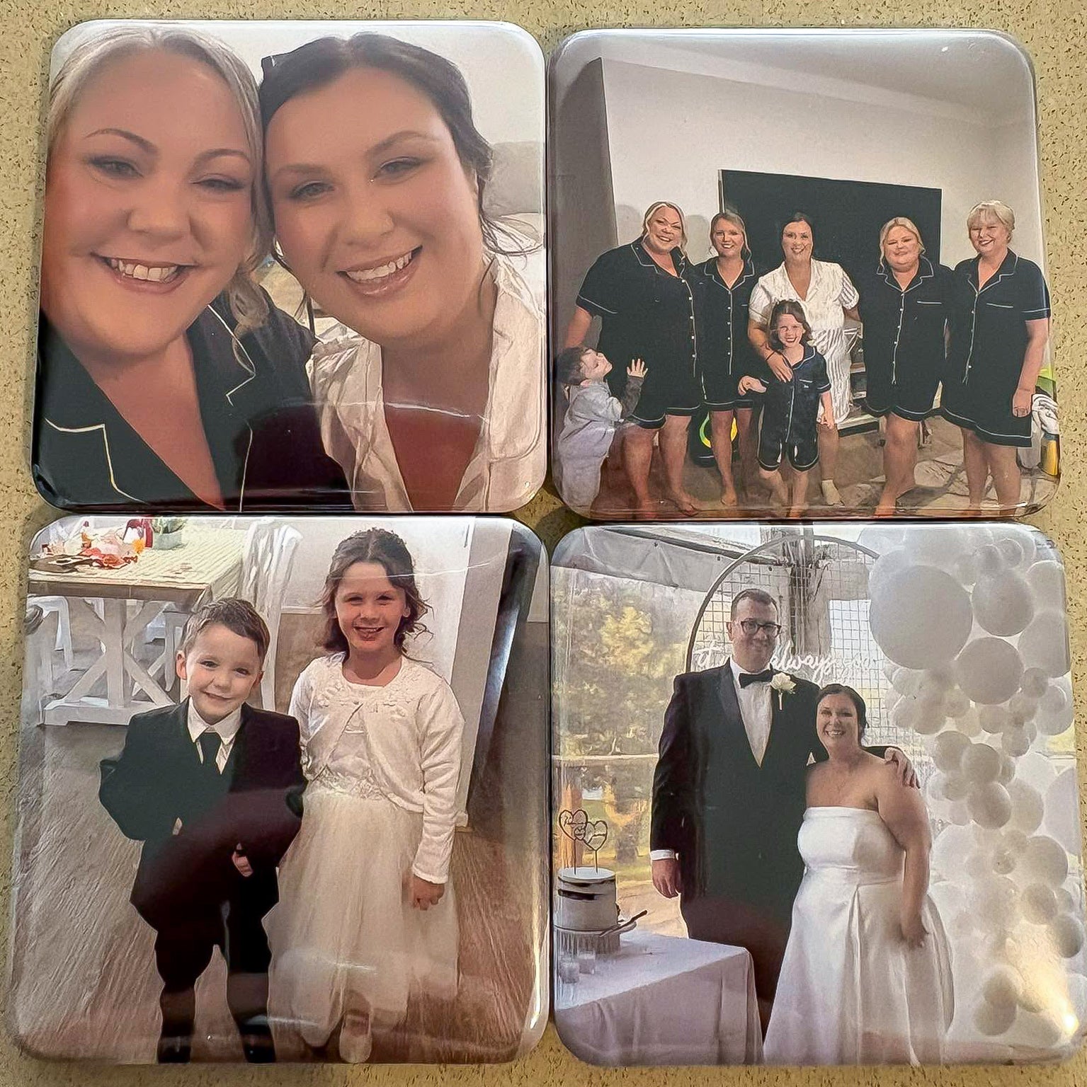04x Square Custom Photo Magnets