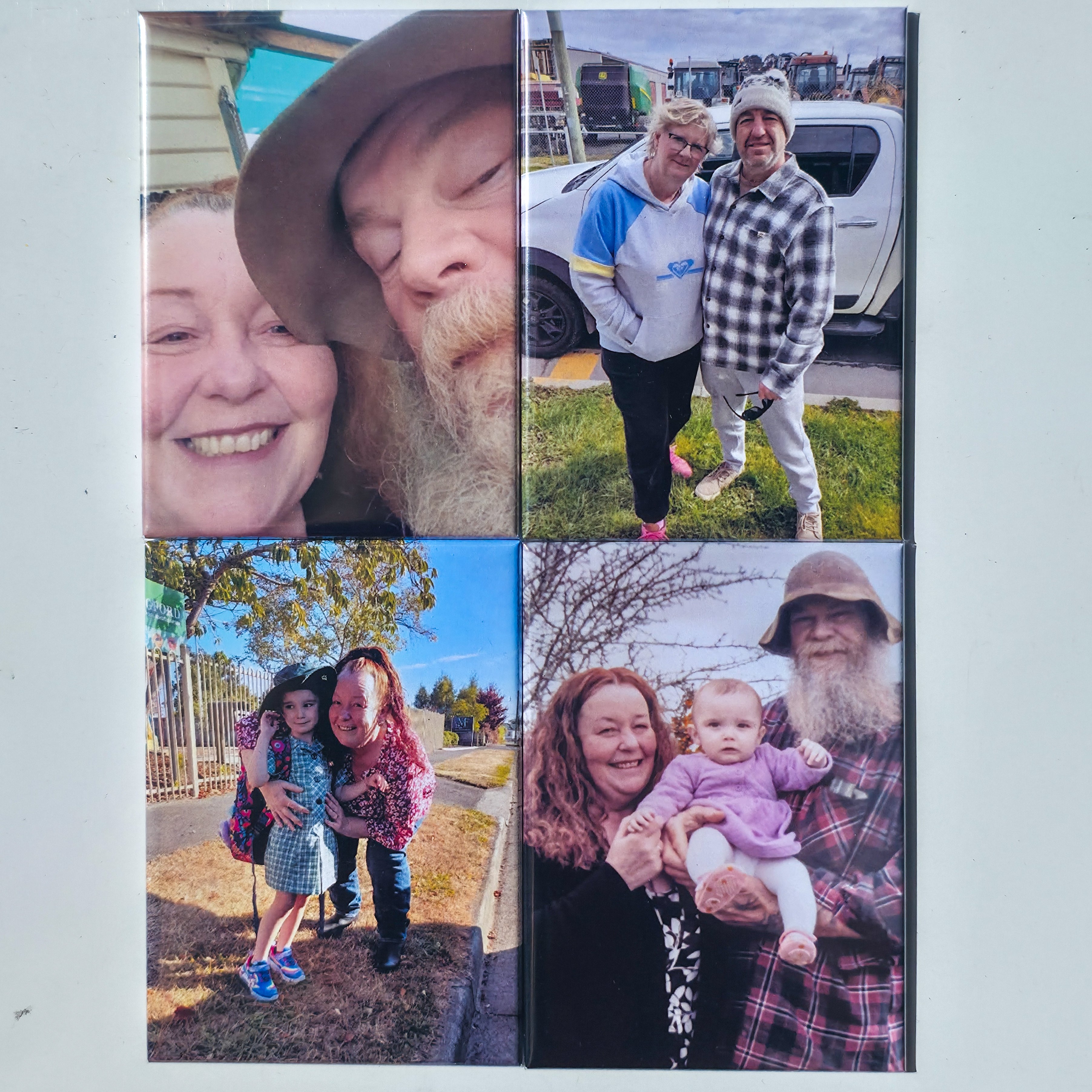 04x Rectangle Custom Photo Magnets