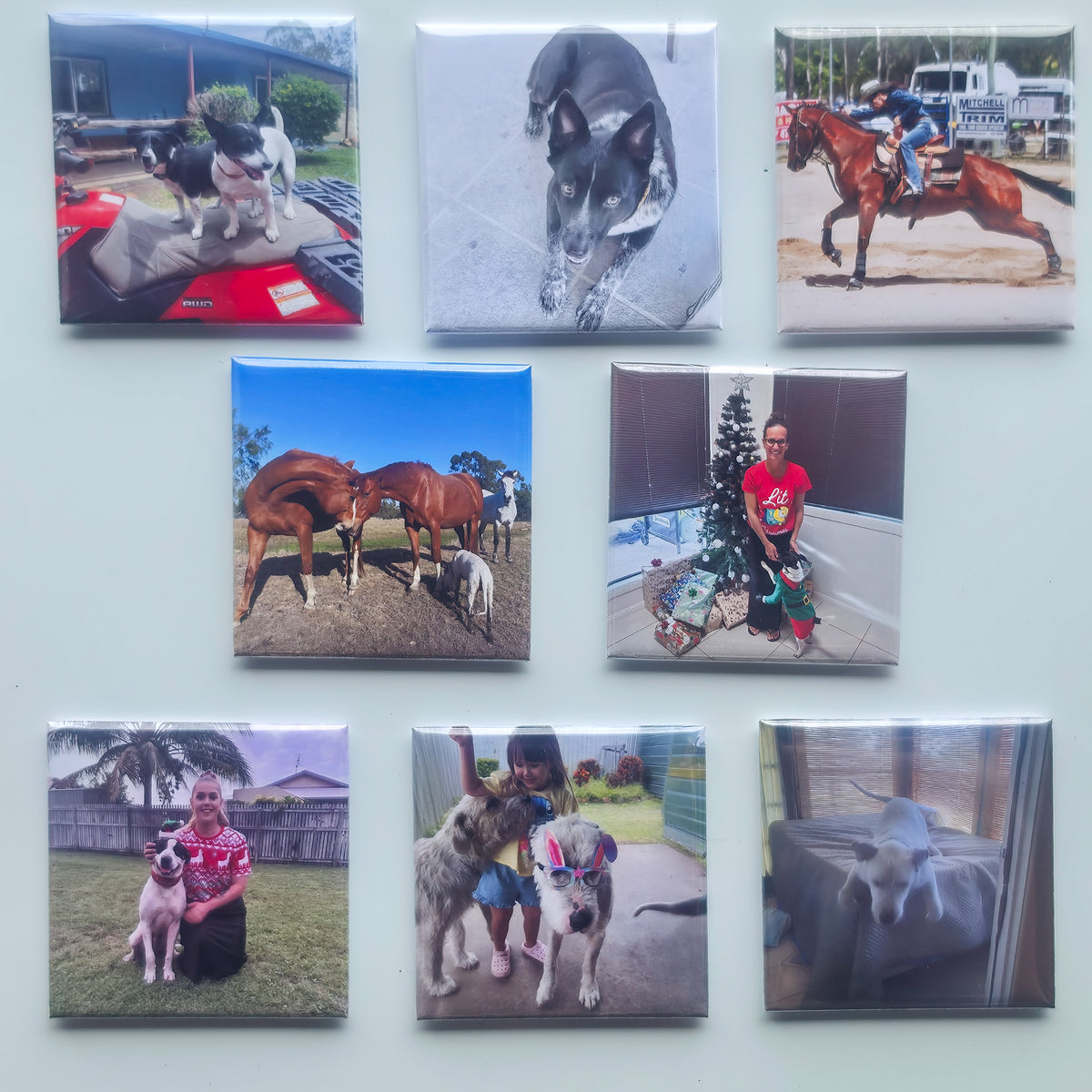 Custom Square Photo Magnets – Set of 8 | 50mm